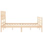 vidaXL Giroletto con Testiera 4FT Small Double in Legno Massello vidaXL Giroletto con Testiera 4FT Small Double in Legno Massello