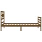 vidaXL Giroletto con Testiera Miele 90x200 cm in Legno Massello vidaXL Giroletto con Testiera Miele 90x200 cm in Legno Massello