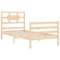 vidaXL Giroletto con Testiera 100x200 cm in Legno Massello vidaXL Giroletto con Testiera 100x200 cm in Legno Massello