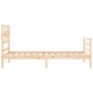 vidaXL Giroletto con Testiera 100x200 cm in Legno Massello vidaXL Giroletto con Testiera 100x200 cm in Legno Massello