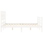 vidaXL Giroletto con Testiera Bianco 120x200 cm in Legno Massello vidaXL Giroletto con Testiera Bianco 120x200 cm in Legno Massello