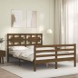 vidaXL Giroletto con Testiera Miele 140x200 cm in Legno Massello vidaXL Giroletto con Testiera Miele 140x200 cm in Legno Massello