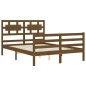 vidaXL Giroletto con Testiera Miele 140x200 cm in Legno Massello vidaXL Giroletto con Testiera Miele 140x200 cm in Legno Massello