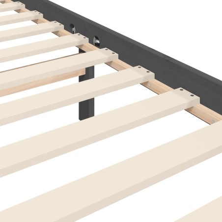 vidaXL Giroletto con Testiera Grigio 5FT King Size in Legno Massello