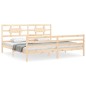 vidaXL Giroletto con Testiera 6FT Super King in Legno Massello vidaXL Giroletto con Testiera 6FT Super King in Legno Massello