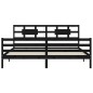 vidaXL Giroletto con Testiera Nero 6FT Super King in Legno Massello vidaXL Giroletto con Testiera Nero 6FT Super King in Legno Massello