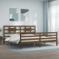vidaXL Giroletto con Testiera Miele 200x200 cm in Legno Massello vidaXL Giroletto con Testiera Miele 200x200 cm in Legno Massello