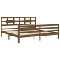 vidaXL Giroletto con Testiera Miele 200x200 cm in Legno Massello vidaXL Giroletto con Testiera Miele 200x200 cm in Legno Massello