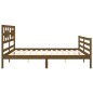 vidaXL Giroletto con Testiera Miele 200x200 cm in Legno Massello vidaXL Giroletto con Testiera Miele 200x200 cm in Legno Massello