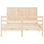 vidaXL Giroletto con Testiera 120x200 cm in Legno Massello vidaXL Giroletto con Testiera 120x200 cm in Legno Massello
