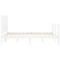 vidaXL Giroletto con Testiera Bianco 120x200 cm in Legno Massello vidaXL Giroletto con Testiera Bianco 120x200 cm in Legno Massello