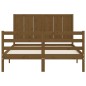 vidaXL Giroletto con Testiera Miele 140x200 cm in Legno Massello vidaXL Giroletto con Testiera Miele 140x200 cm in Legno Massello