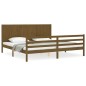 vidaXL Giroletto con Testiera Miele 200x200 cm in Legno Massello vidaXL Giroletto con Testiera Miele 200x200 cm in Legno Massello