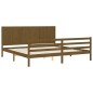 vidaXL Giroletto con Testiera Miele 200x200 cm in Legno Massello vidaXL Giroletto con Testiera Miele 200x200 cm in Legno Massello