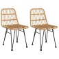 Sedie da Giardino 2pz 48x62x84 cm Rattan PE Sedie da Giardino 2pz 48x62x84 cm Rattan PE