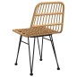 Sedie da Giardino 2pz 48x62x84 cm Rattan PE Sedie da Giardino 2pz 48x62x84 cm Rattan PE