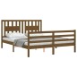 vidaXL Giroletto con Testiera Miele 5FT King Size in Legno Massello