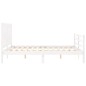 vidaXL Giroletto con Testiera Bianco 160x200 cm Legno Massello