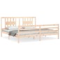vidaXL Giroletto con Testiera 6FT Super King in Legno Massello vidaXL Giroletto con Testiera 6FT Super King in Legno Massello