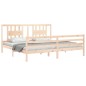 vidaXL Giroletto con Testiera 6FT Super King in Legno Massello vidaXL Giroletto con Testiera 6FT Super King in Legno Massello