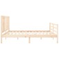 vidaXL Giroletto con Testiera 6FT Super King in Legno Massello vidaXL Giroletto con Testiera 6FT Super King in Legno Massello