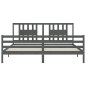 vidaXL Giroletto con Testiera Grigio 6FT Super King in Legno Massello vidaXL Giroletto con Testiera Grigio 6FT Super King in Legno Massello