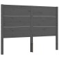 vidaXL Giroletto con Testiera Grigio 140x190 cm in Legno Massello vidaXL Giroletto con Testiera Grigio 140x190 cm in Legno Massello