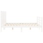 vidaXL Giroletto con Testiera Bianco 120x200 cm in Legno Massello vidaXL Giroletto con Testiera Bianco 120x200 cm in Legno Massello