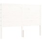 vidaXL Giroletto con Testiera Bianco 120x200 cm in Legno Massello vidaXL Giroletto con Testiera Bianco 120x200 cm in Legno Massello