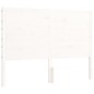 vidaXL Giroletto con Testiera Bianco 140x200 cm in Legno Massello vidaXL Giroletto con Testiera Bianco 140x200 cm in Legno Massello