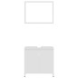 Set Mobili da Bagno Bianco in Legno Multistrato Set Mobili da Bagno Bianco in Legno Multistrato
