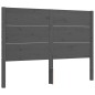 vidaXL Giroletto con Testiera Grigio 140x200 cm in Legno Massello vidaXL Giroletto con Testiera Grigio 140x200 cm in Legno Massello