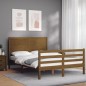 vidaXL Giroletto con Testiera Miele 140x200 cm in Legno Massello vidaXL Giroletto con Testiera Miele 140x200 cm in Legno Massello