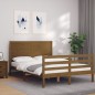 vidaXL Giroletto con Testiera Miele 140x200 cm in Legno Massello vidaXL Giroletto con Testiera Miele 140x200 cm in Legno Massello