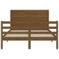 vidaXL Giroletto con Testiera Miele 140x200 cm in Legno Massello vidaXL Giroletto con Testiera Miele 140x200 cm in Legno Massello