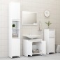 Set Mobili da Bagno Bianco in Legno Multistrato Set Mobili da Bagno Bianco in Legno Multistrato