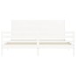 vidaXL Giroletto con Testiera Bianco 200x200 cm in Legno Massello vidaXL Giroletto con Testiera Bianco 200x200 cm in Legno Massello