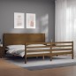 vidaXL Giroletto con Testiera Miele 200x200 cm in Legno Massello vidaXL Giroletto con Testiera Miele 200x200 cm in Legno Massello