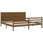 vidaXL Giroletto con Testiera Miele 200x200 cm in Legno Massello vidaXL Giroletto con Testiera Miele 200x200 cm in Legno Massello