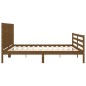 vidaXL Giroletto con Testiera Miele 200x200 cm in Legno Massello vidaXL Giroletto con Testiera Miele 200x200 cm in Legno Massello