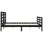 vidaXL Giroletto con Testiera Nero 5FT King Size in Legno Massello vidaXL Giroletto con Testiera Nero 5FT King Size in Legno Massello