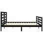 vidaXL Giroletto con Testiera Nero 6FT Super King in Legno Massello vidaXL Giroletto con Testiera Nero 6FT Super King in Legno Massello