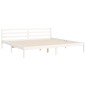 vidaXL Giroletto con Testiera Bianco 200x200 cm in Legno Massello vidaXL Giroletto con Testiera Bianco 200x200 cm in Legno Massello