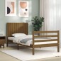 vidaXL Giroletto con Testiera Miele 90x200 cm in Legno Massello vidaXL Giroletto con Testiera Miele 90x200 cm in Legno Massello