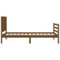 vidaXL Giroletto con Testiera Miele 100x200 cm in Legno Massello vidaXL Giroletto con Testiera Miele 100x200 cm in Legno Massello