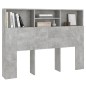 vidaXL Testiera con Scomparti Grigio Cemento 140x19x103,5 cm vidaXL Testiera con Scomparti Grigio Cemento 140x19x103,5 cm