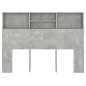 vidaXL Testiera con Scomparti Grigio Cemento 140x19x103,5 cm vidaXL Testiera con Scomparti Grigio Cemento 140x19x103,5 cm