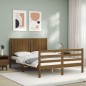 vidaXL Giroletto con Testiera Miele 140x200 cm in Legno Massello vidaXL Giroletto con Testiera Miele 140x200 cm in Legno Massello