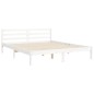 vidaXL Giroletto con Testiera Bianco 160x200 cm Legno Massello vidaXL Giroletto con Testiera Bianco 160x200 cm Legno Massello