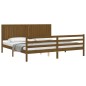 vidaXL Giroletto con Testiera Miele 200x200 cm in Legno Massello vidaXL Giroletto con Testiera Miele 200x200 cm in Legno Massello